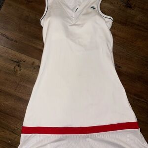 Lacoste White Dress with Red Accents